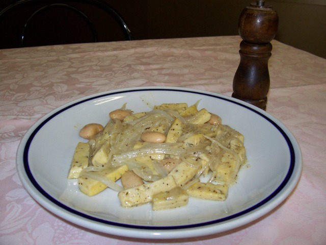 Panissa con cipolle e fagiolane